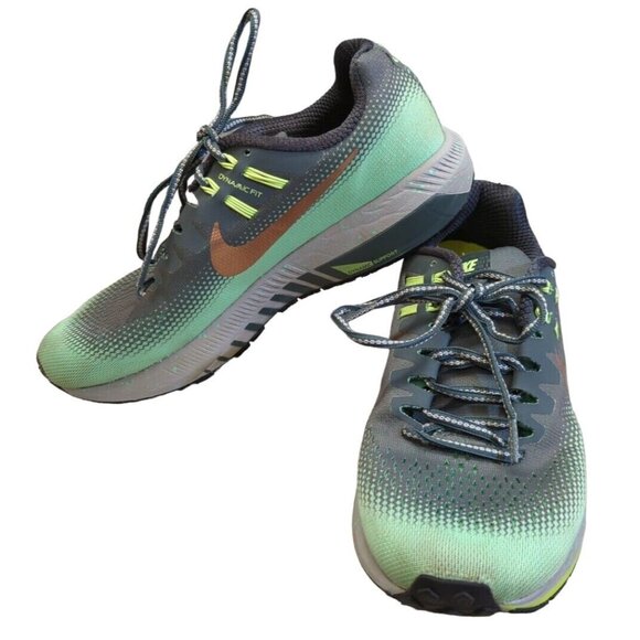 ✅Nike Air Zoom Structure 20 H2O Shield Womens 8.5 Running Shoe GREEN Dynamic Fit - Picture 2 of 15